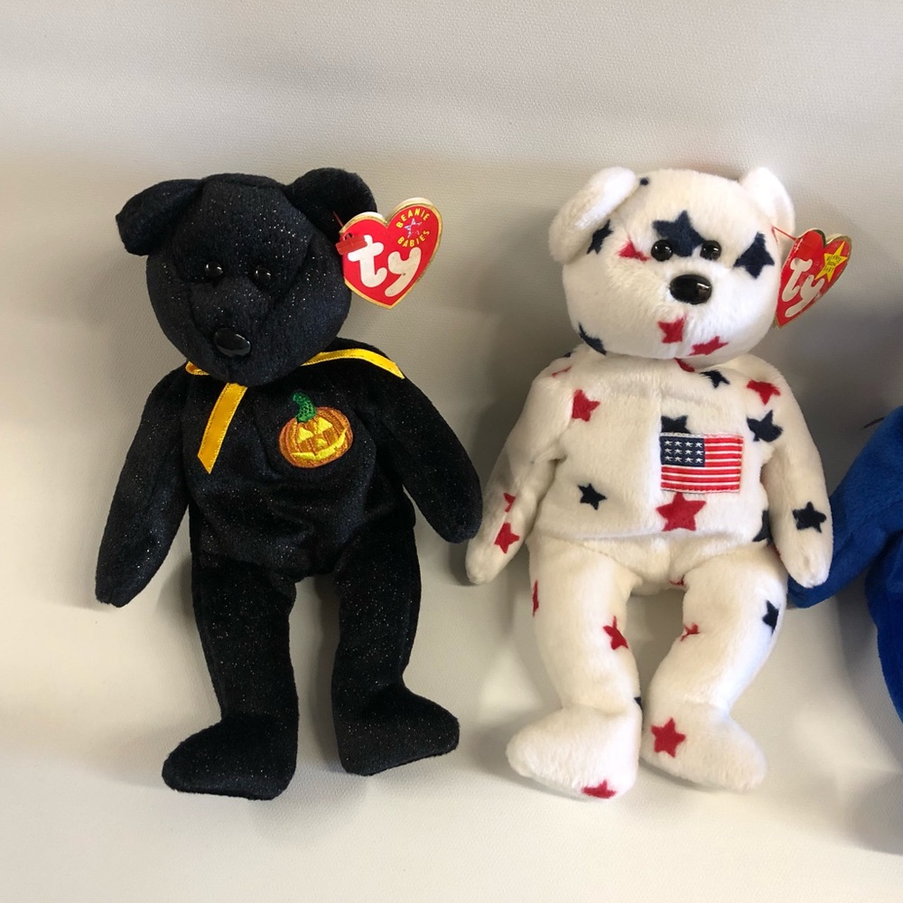 TY 2 Beanie Babies Haunt and Glory VTG plush
